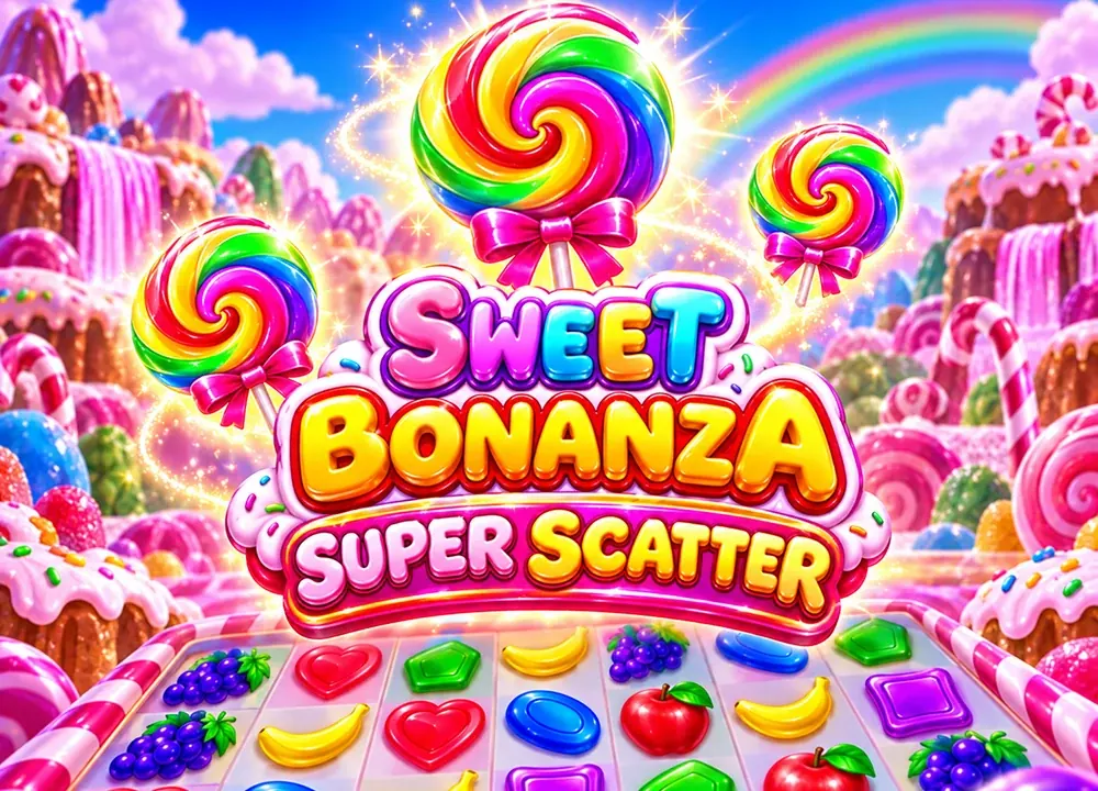 Sweet Bonanza Super Scatter için büyük lolipop
